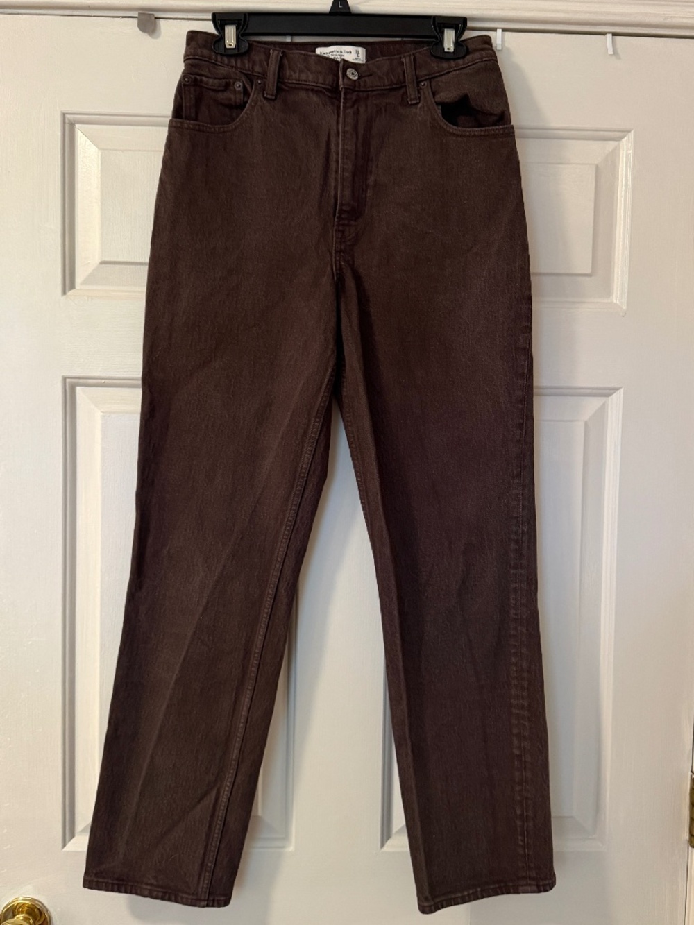 Abercrombie & Fitch '90s Straight Ultra High Rise Jeans Brown Women's 28/6 Denim